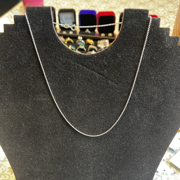 Solid sterling silver bead chain - Picture 5 of 6